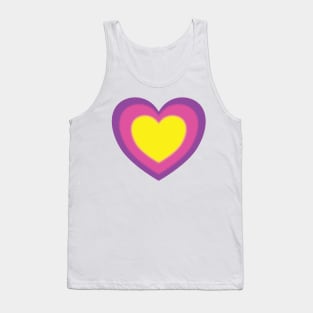 Hearts - concentric heart design purple pink yellow Tank Top